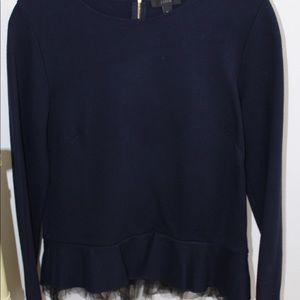 J-crew navy blouse